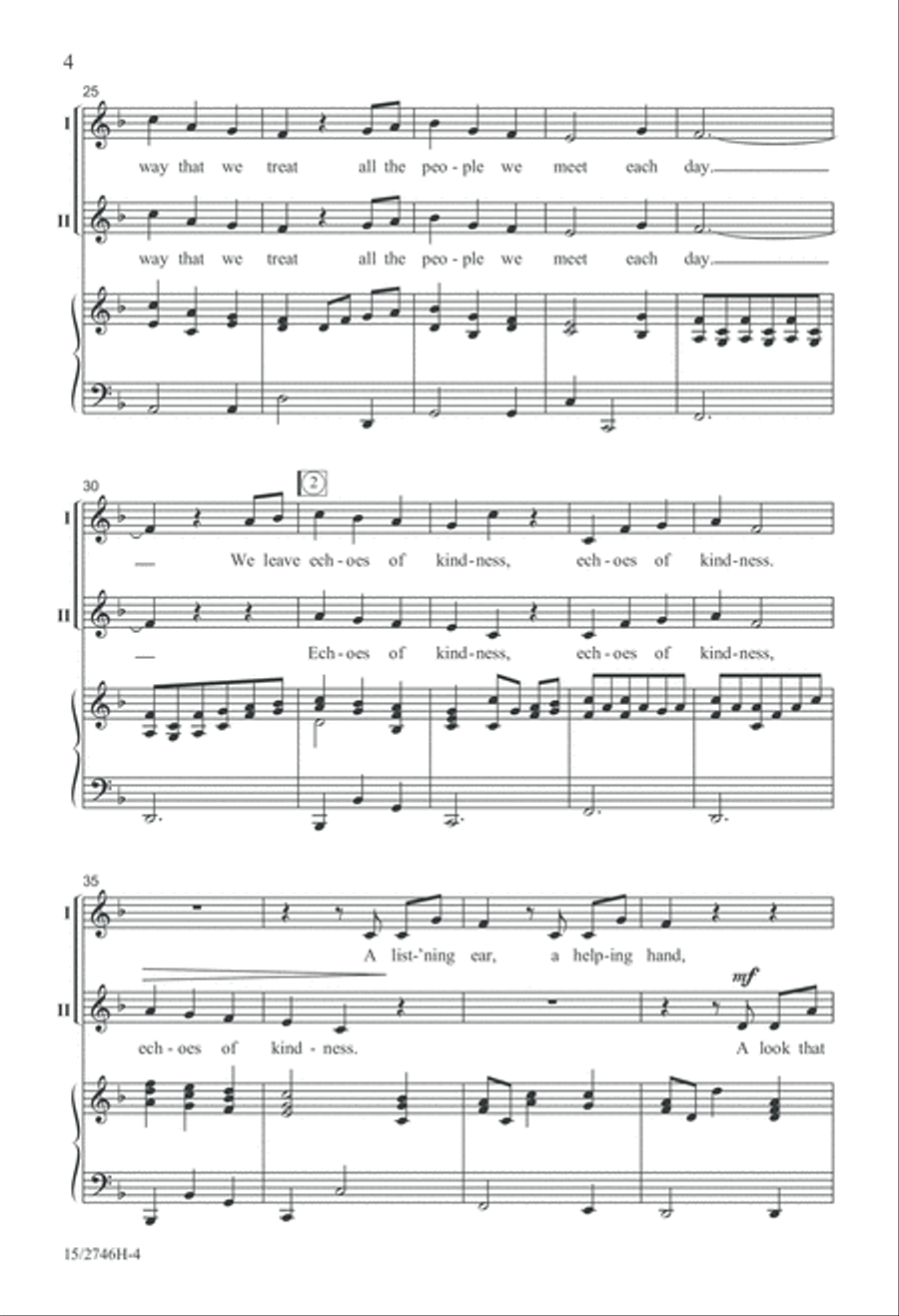 Echoes of Kindness Echoes of Kindness 2-Part scores gallery preview page 4