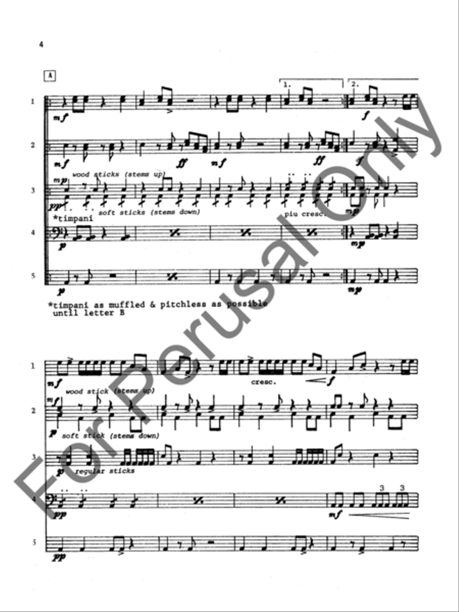 Blue Rhythm Quintet Percussion scores gallery preview page 4