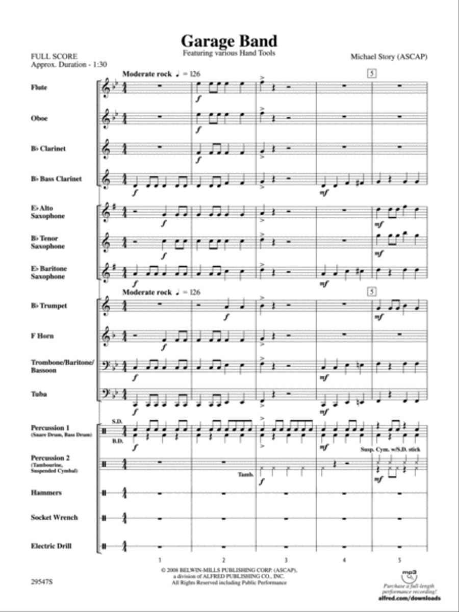 Garage Band Concert Band scores gallery preview page 2