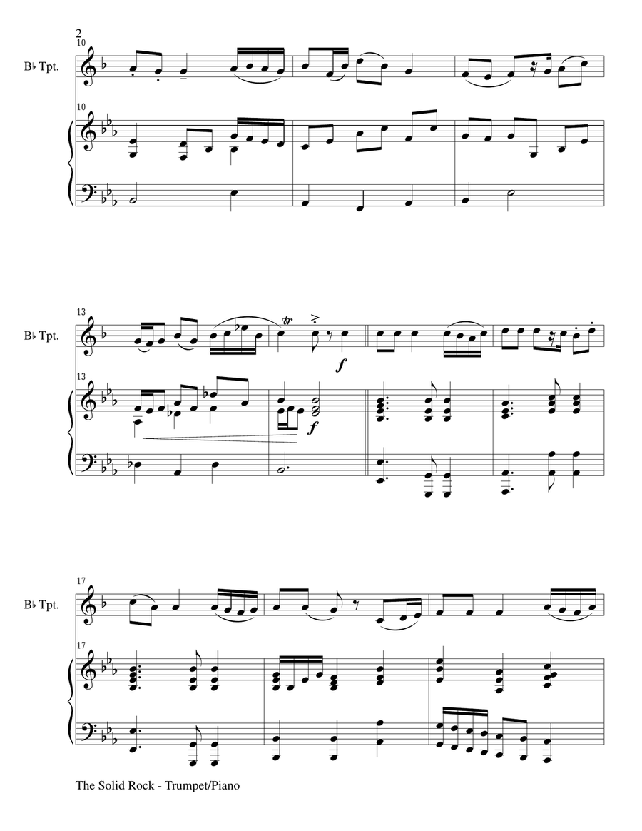 Gary Lanier: Hymns of Faith and Trust (Duets for Bb Trumpet & Piano) Trumpet Duet scores gallery preview page 3