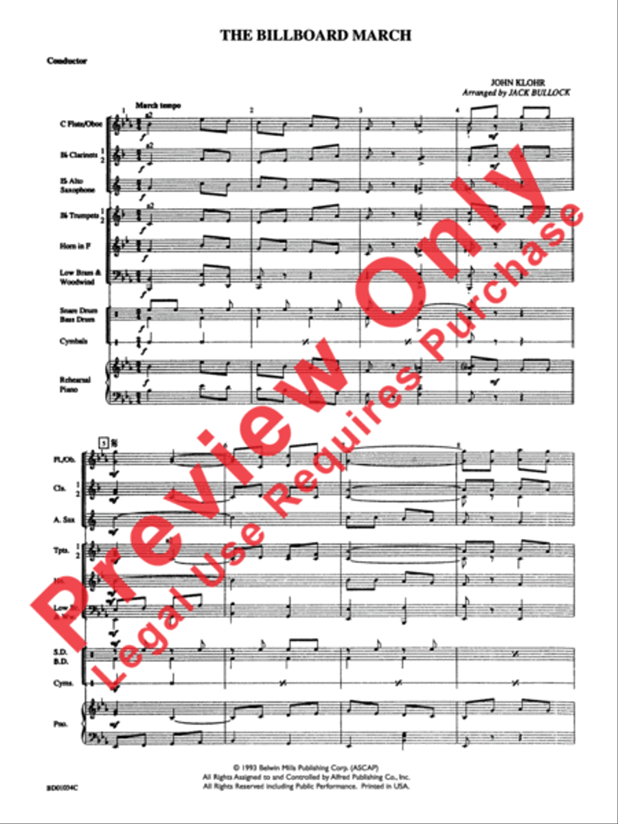 The Billboard March Concert Band scores gallery preview page 4