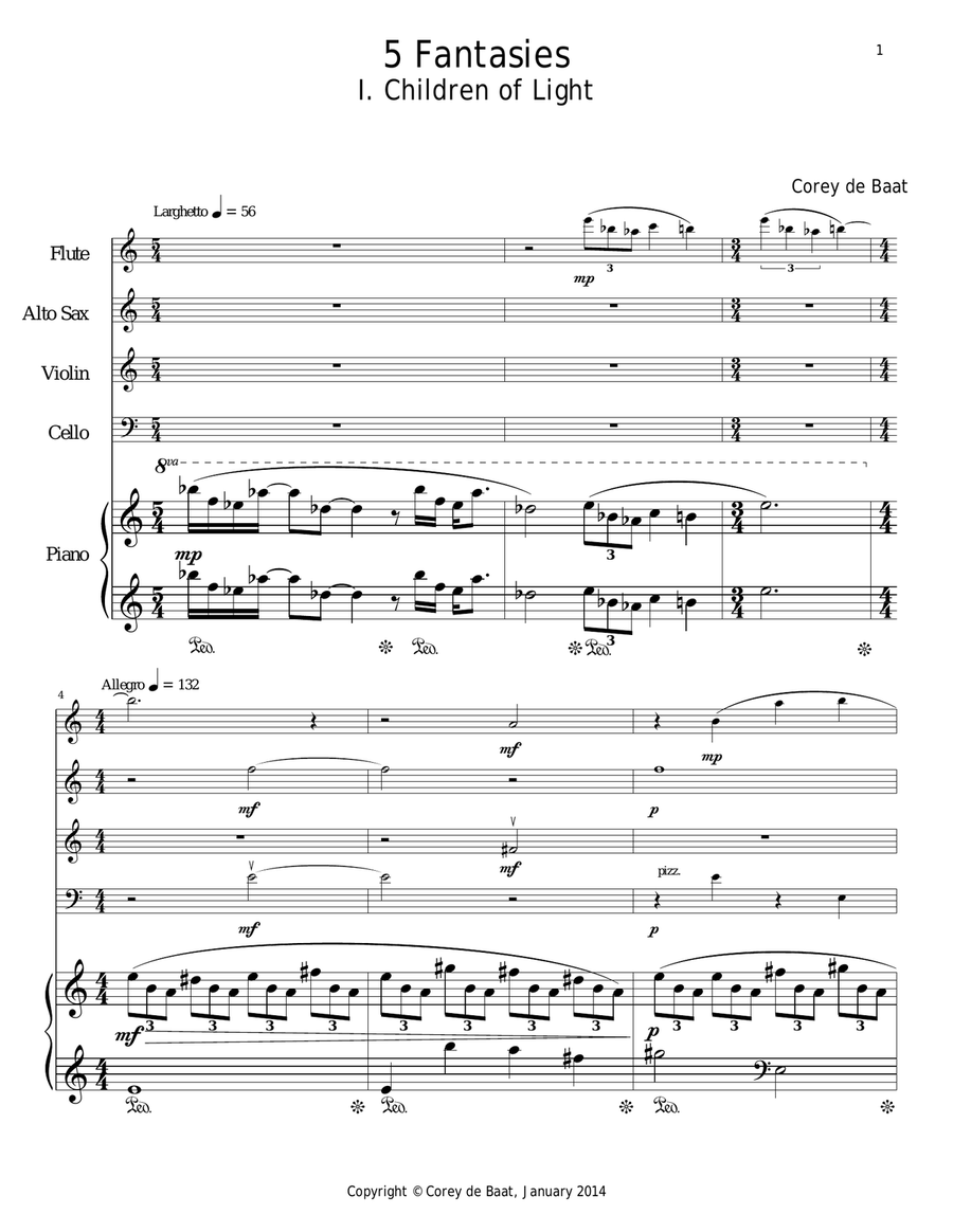 5 Fantasies 5 Fantasies Flute scores gallery preview page 3