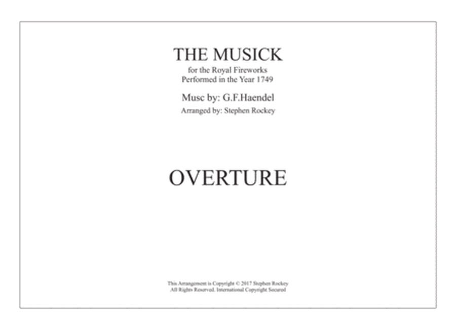 Musick for the Royal Fireworks: OVERTURE image number null