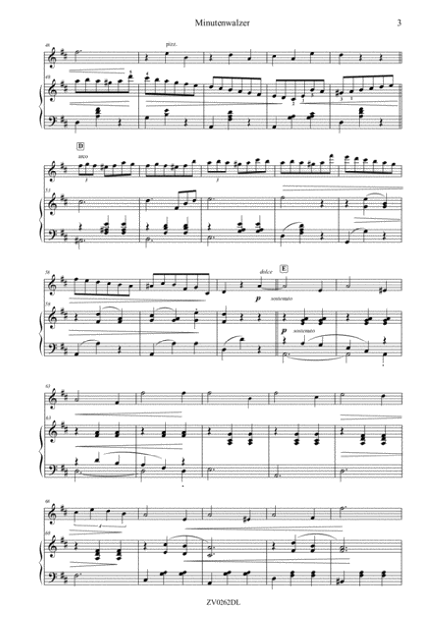 Minutenwalzer op. 64 Nr. 1 Violin Solo scores gallery preview page 4