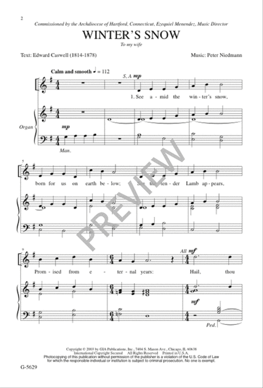 Winter's Snow 3-Part scores gallery preview page 3