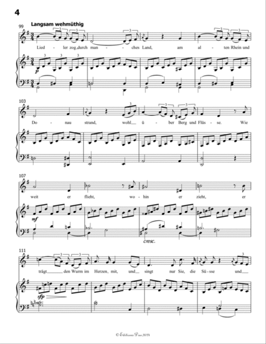 Der Liedler, by Schubert, Op.38(D.209), in g sharp minor Voice scores gallery preview page 6