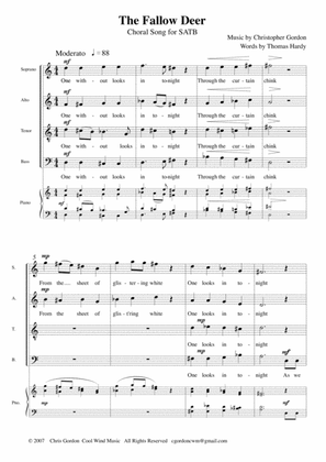 The Fallow Deer: Choral Song (SATB plus optional piano accompaniment)