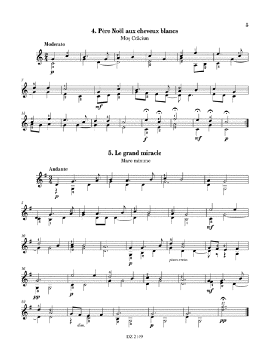 Noël en Roumanie Noël en Roumanie Classical Guitar scores gallery preview page 5