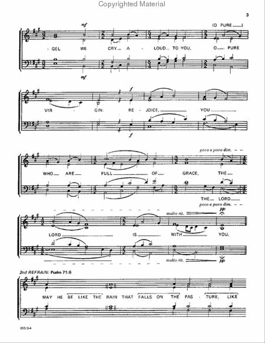 With the Voice of the Archangel (Annunciation) SSAA scores gallery preview page 4