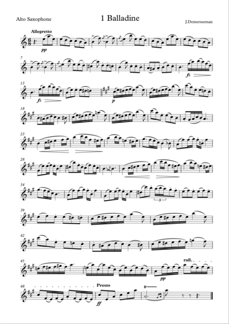 Danseuse Piano Solo scores gallery preview page 1