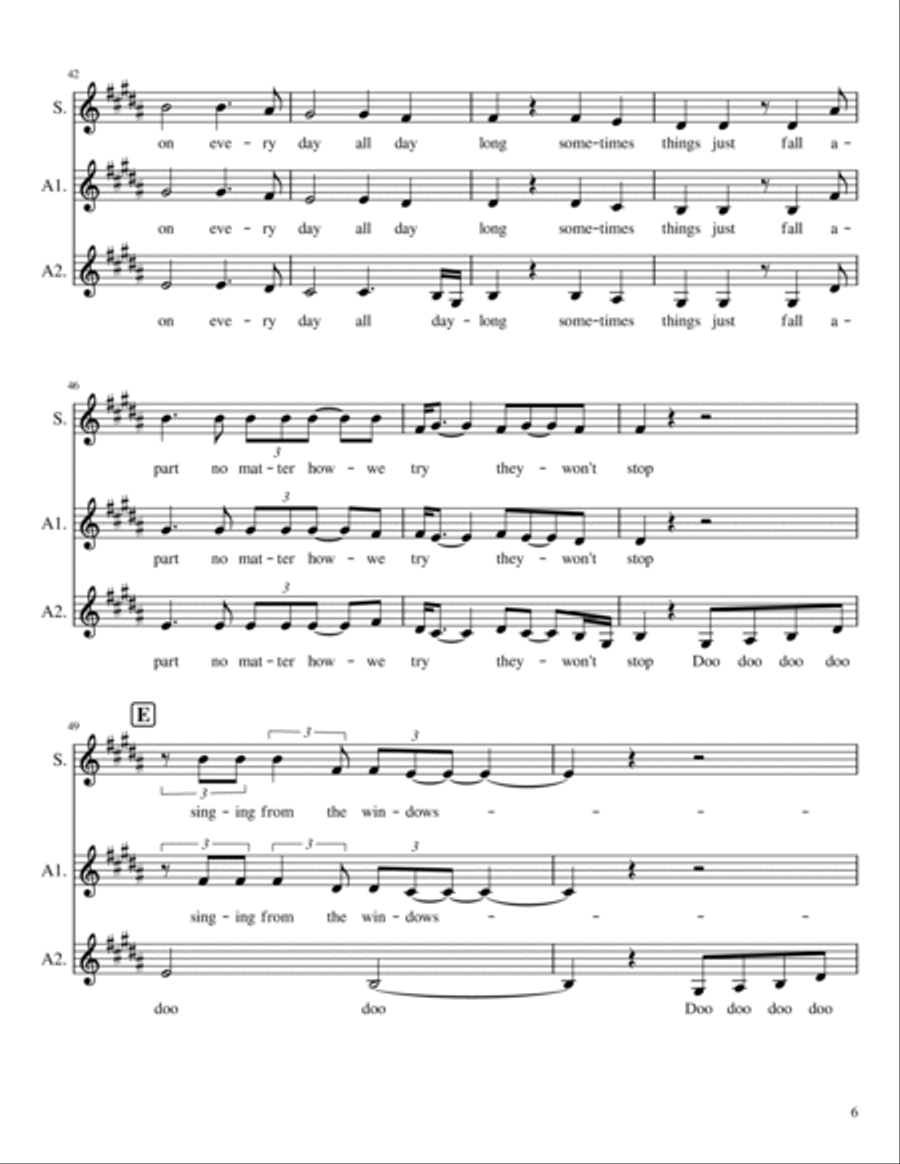 Singing From The Windows A Cappella scores gallery preview page 6