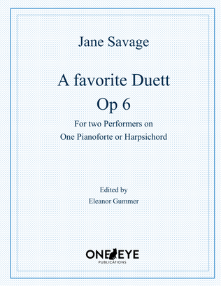 Book cover for A favorite Duett Op 6 for two Performers on One Pianoforte or Harpsichord