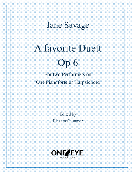 A favorite Duett Op 6 for two Performers on One Pianoforte or Harpsichord