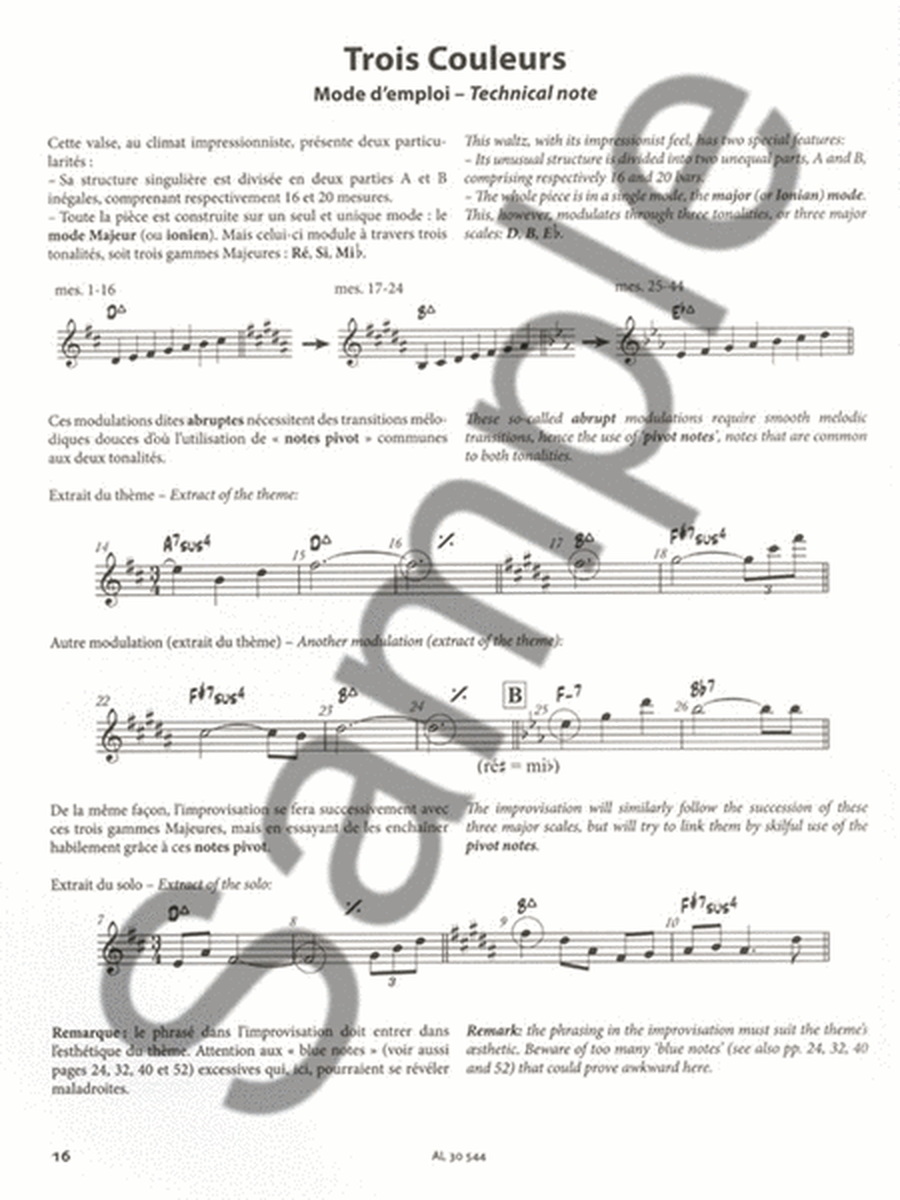 Improvisation For Beginners And Advanced Players, For Alto Saxophone