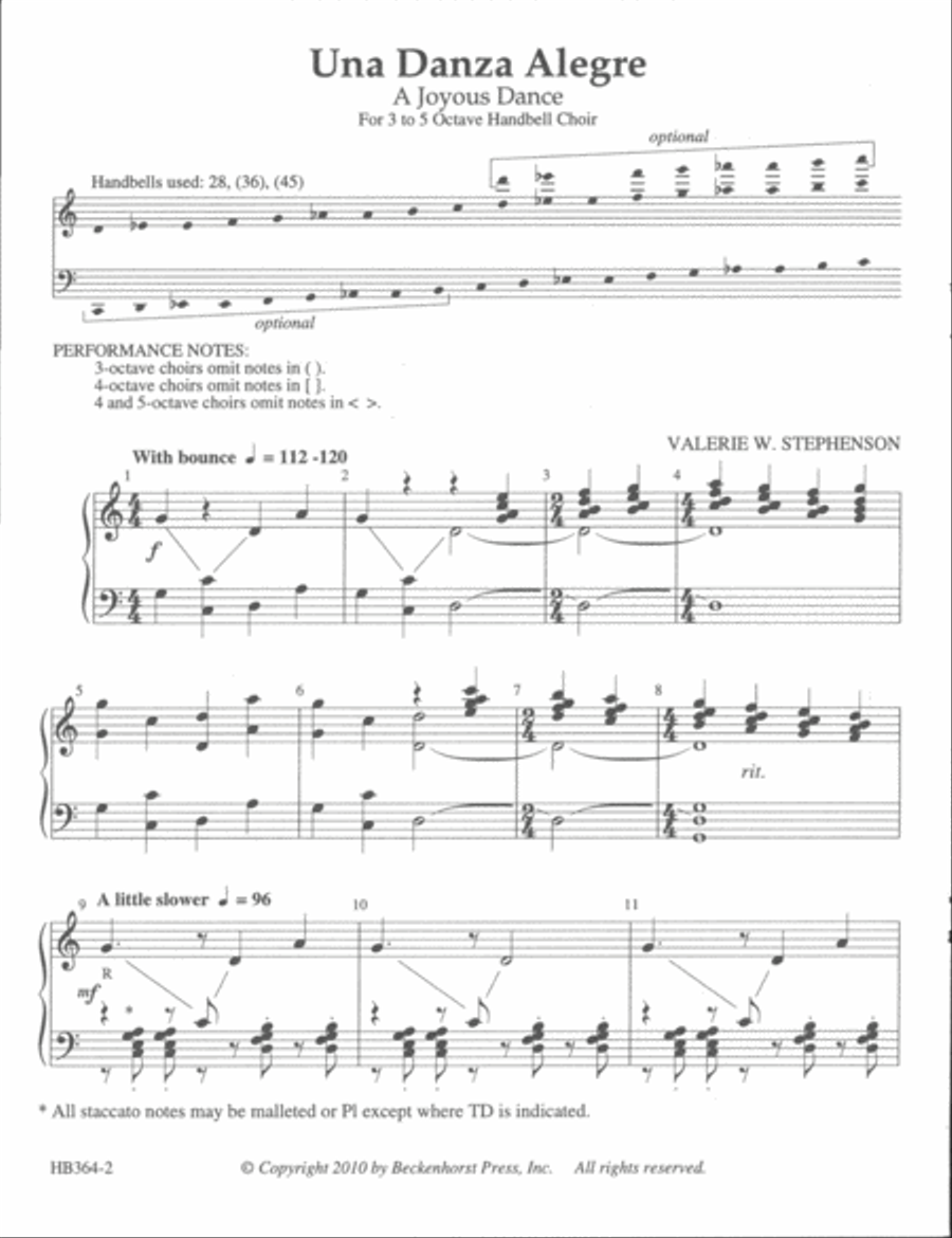 Una Danza Alegre - A Joyous Dance 5-Octaves scores gallery preview page 2