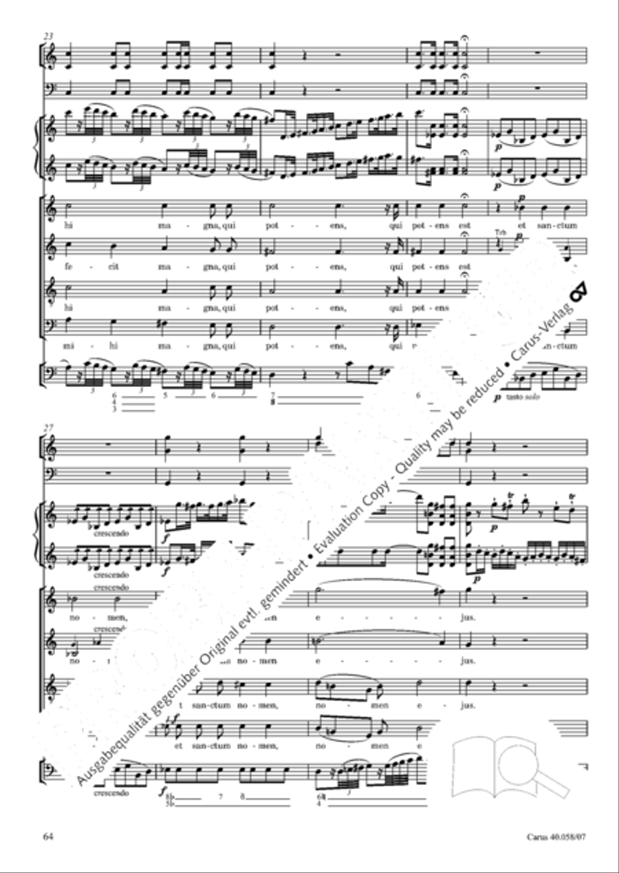 Vesperae solennes de Dominica 4-Part scores gallery preview page 69