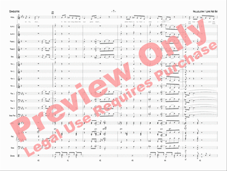 Hallelujah I Love Her So Jazz Ensemble scores gallery preview page 10