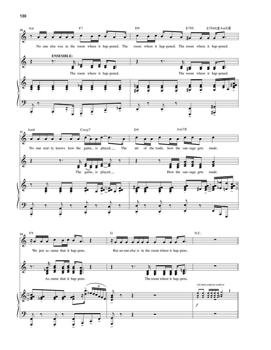 The Room Where It Happens (from Hamilton) Piano, Vocal scores gallery preview page 5