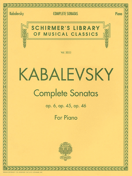 Dmitri Kabalevsky: Complete Sonatas for Piano