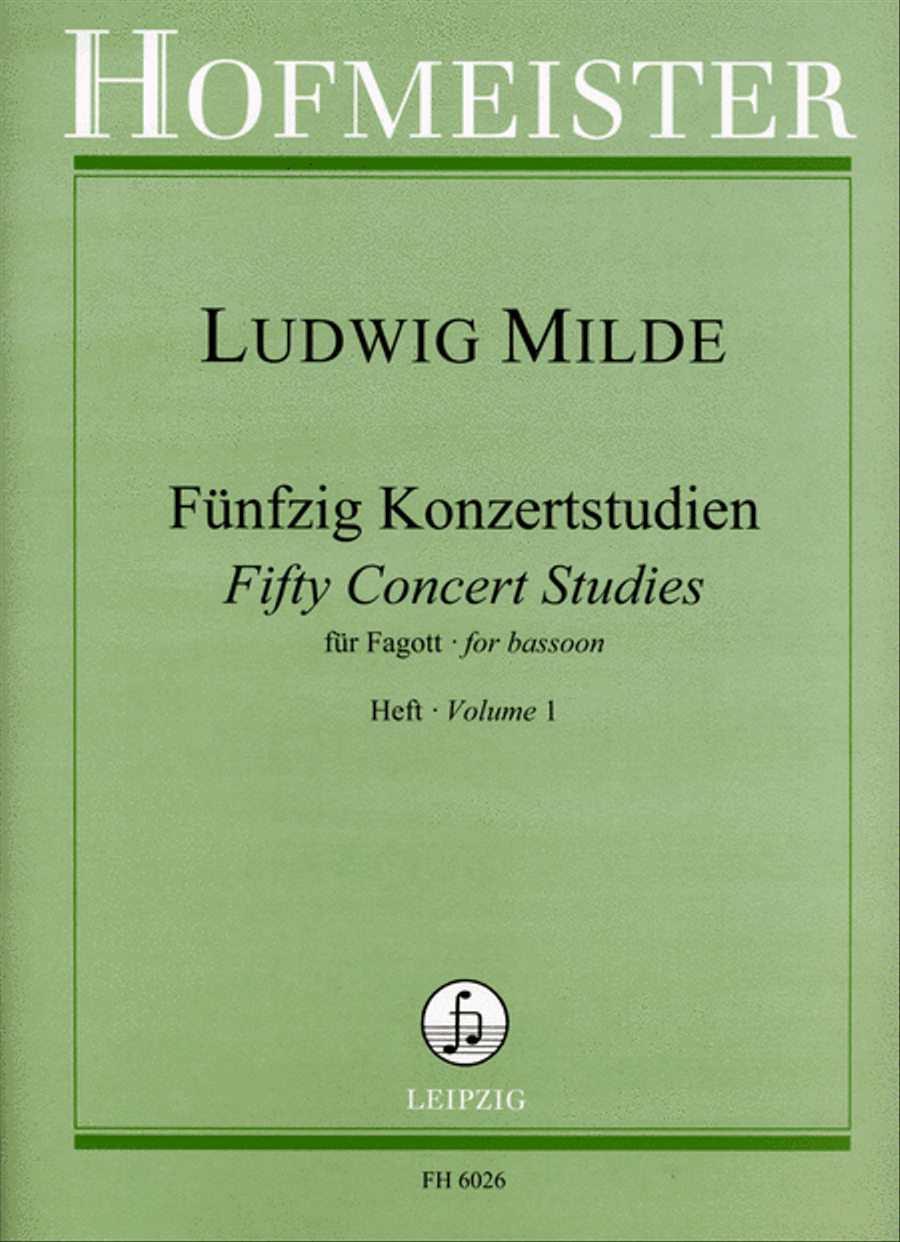 50 Konzertstudien, op. 26, Heft 1 Bassoon Solo scores gallery preview page 1