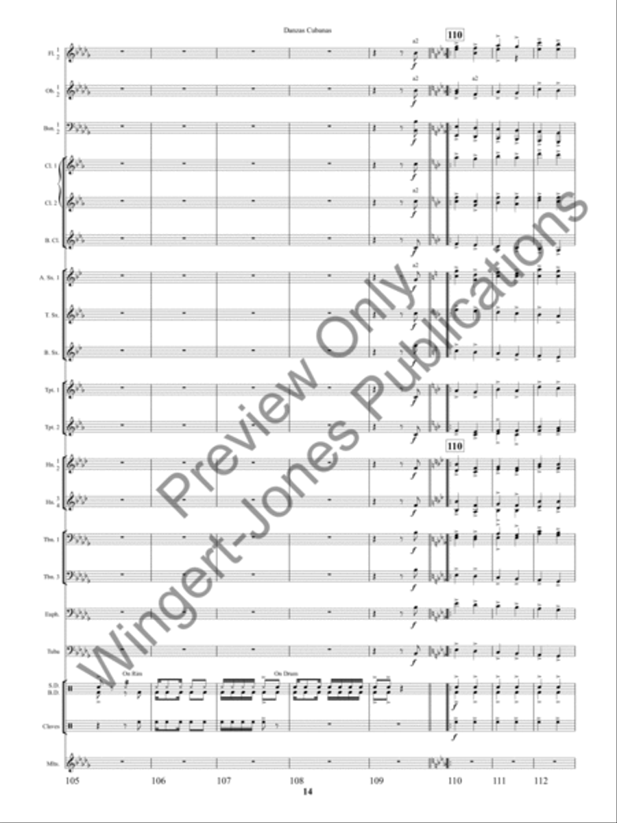 Danzas Cubanas Concert Band scores gallery preview page 17
