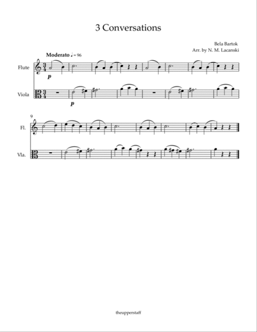 3 Conversations Flute scores gallery preview page 2