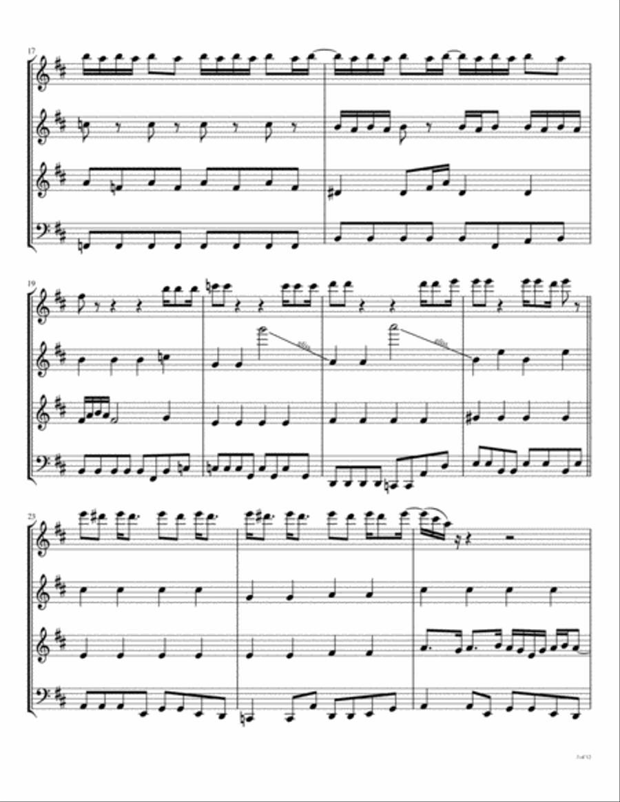 I Am The Walrus Woodwind Quartet scores gallery preview page 4