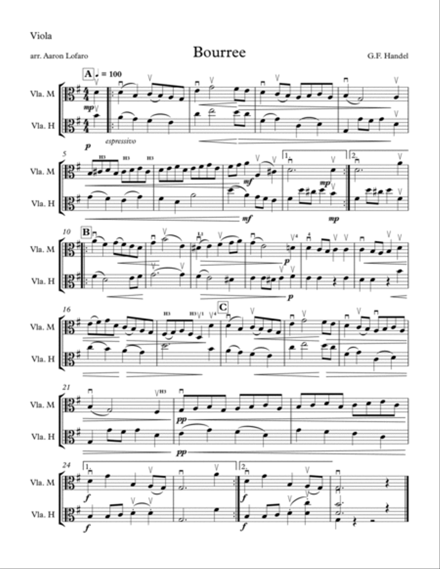 Bourree String Orchestra scores gallery preview page 2