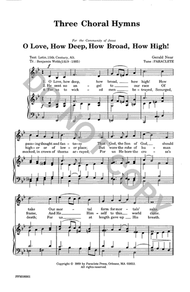 Three Choral Hymns