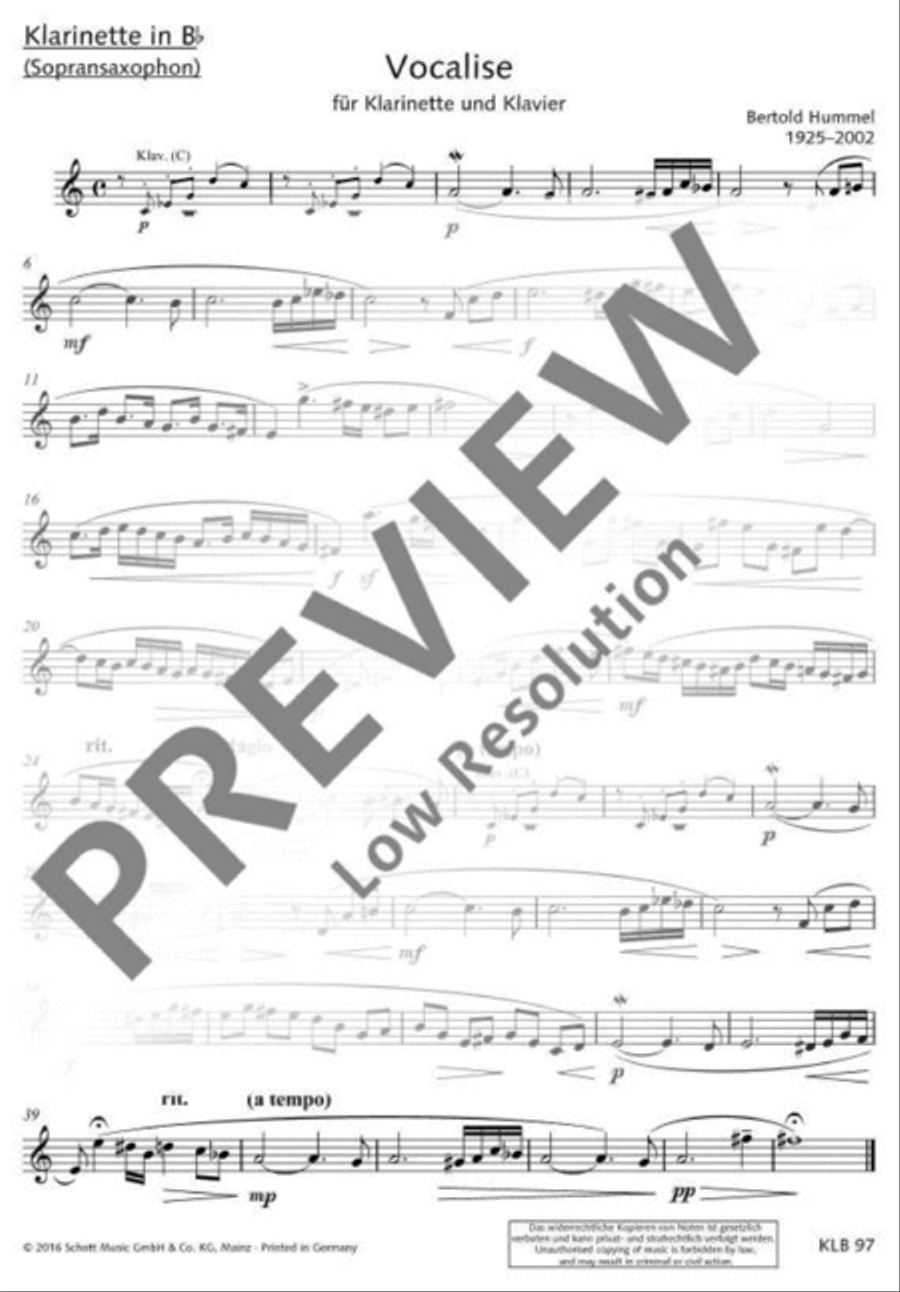 Vocalise Soprano Saxophone scores gallery preview page 9