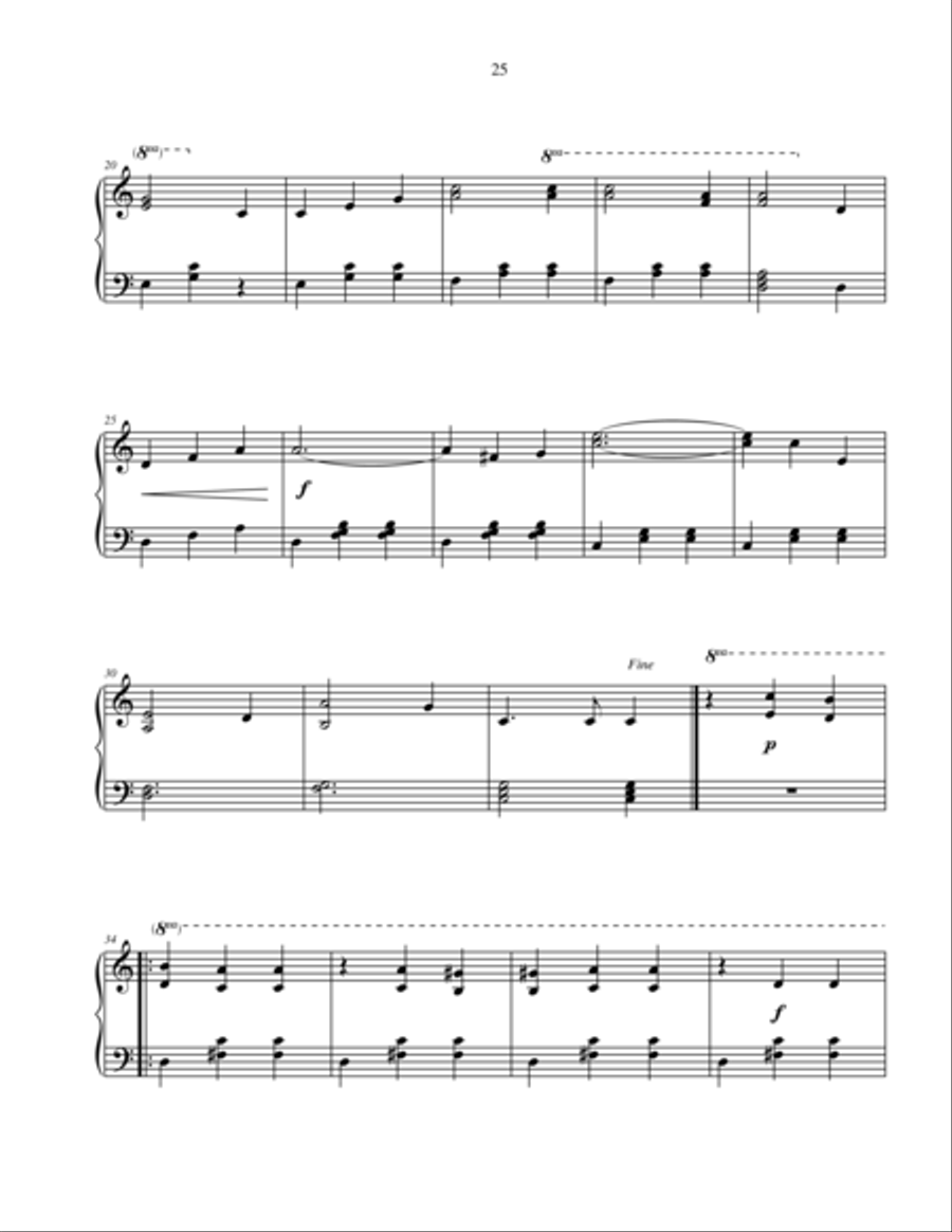 By the Beautiful Blue Danube - moderate level piano solo Easy Piano scores gallery preview page 2