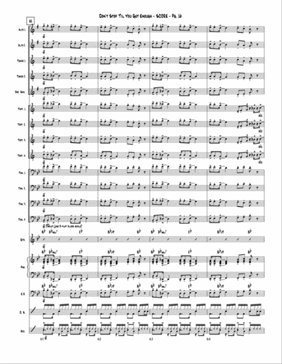 Don't Stop 'Till You Get Enough Jazz Ensemble scores gallery preview page 17