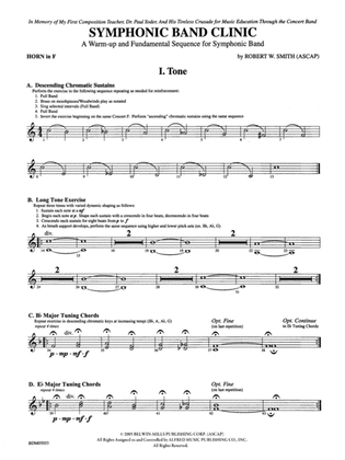 Symphonic Band Clinic: 1st F Horn