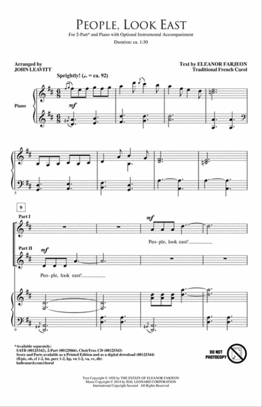 People, Look East 2-Part scores gallery preview page 2