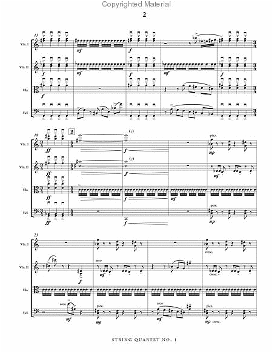 String Quartet No. 1 String Quartet scores gallery preview page 3