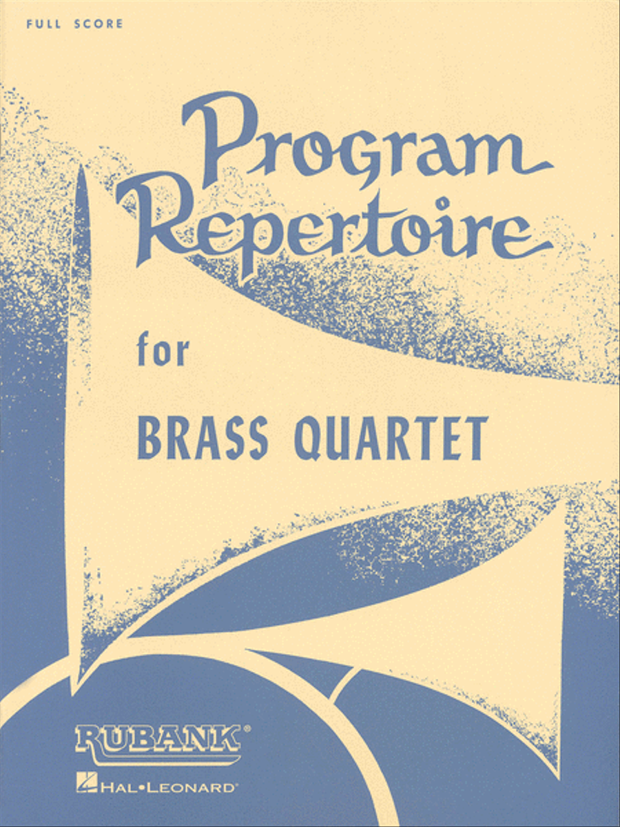 Program Repertoire for Brass Quartet Brass Quartet scores gallery preview page 1