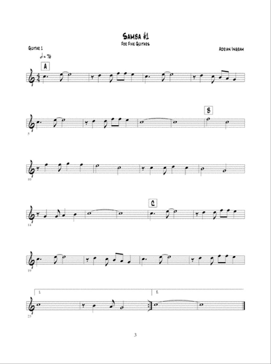 Jazz Guitar Ensembles Level 1 Guitar Ensemble scores gallery preview page 4