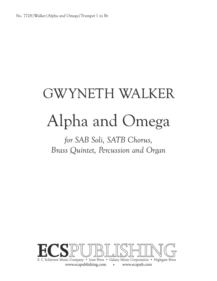Alpha and Omega (Downloadable Brass Version Parts)