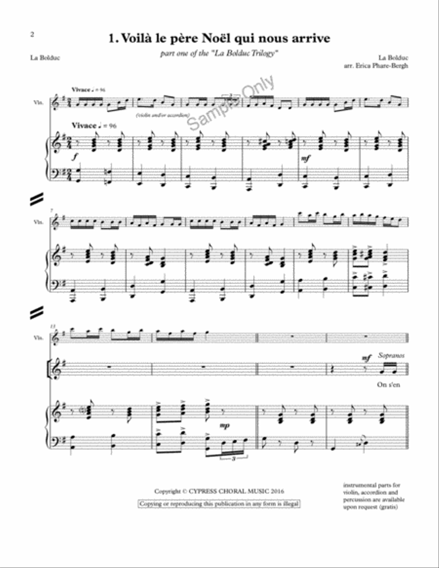 Voila Le Pere Noel SSA scores gallery preview page 2
