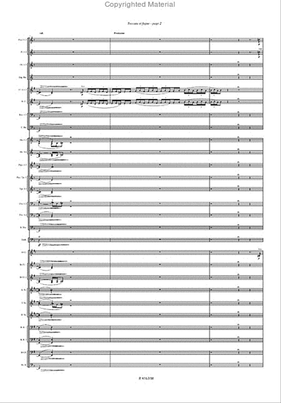 Toccata et Fugue En D Minor Concert Band scores gallery preview page 3