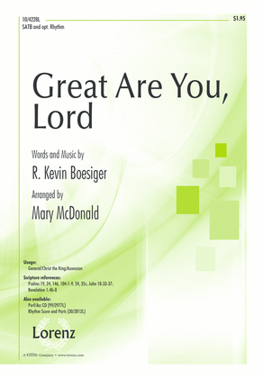 Book cover for Great Are You, Lord