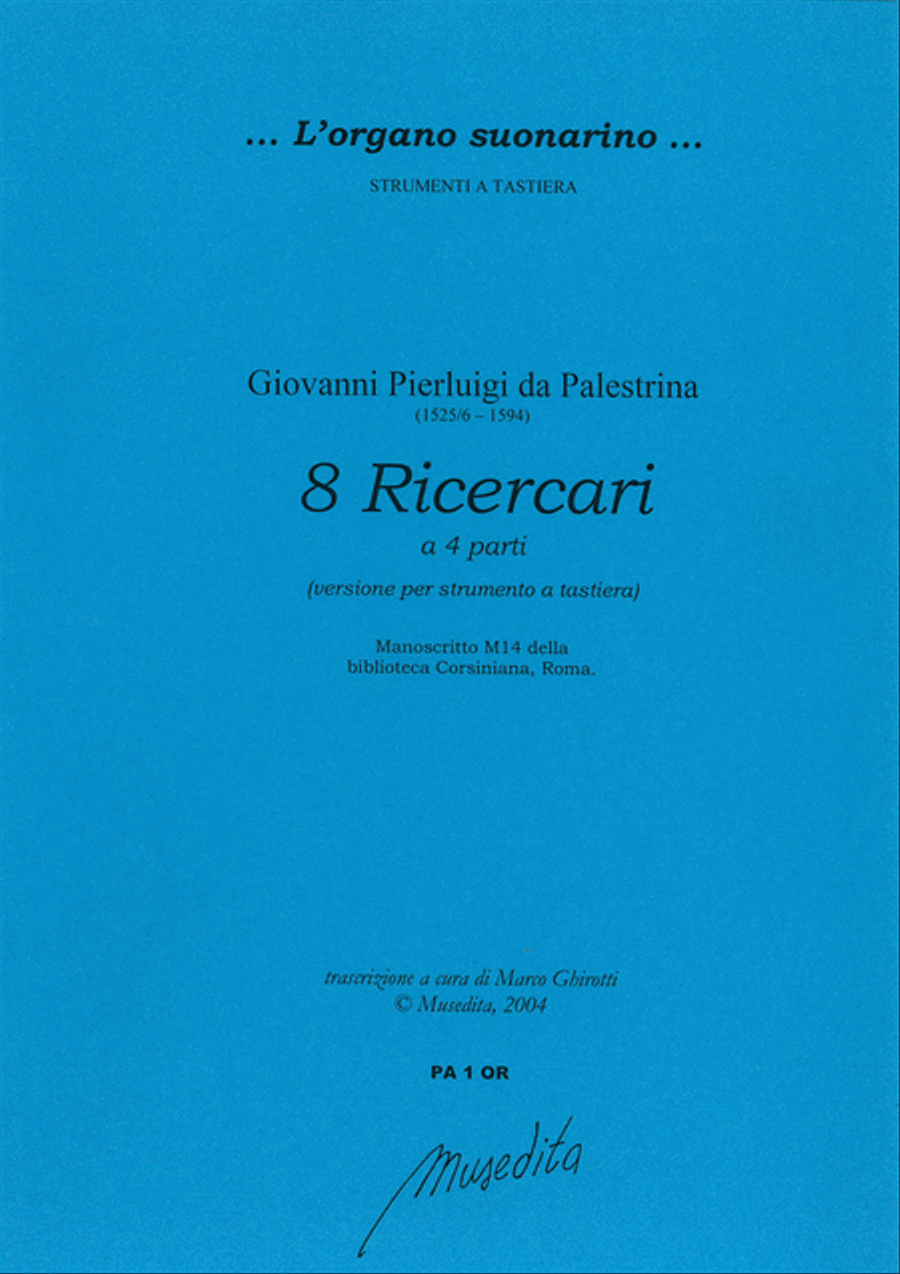 8 Ricercari (ms, I-Rli, XVI sec.) Harpsichord scores gallery preview page 1