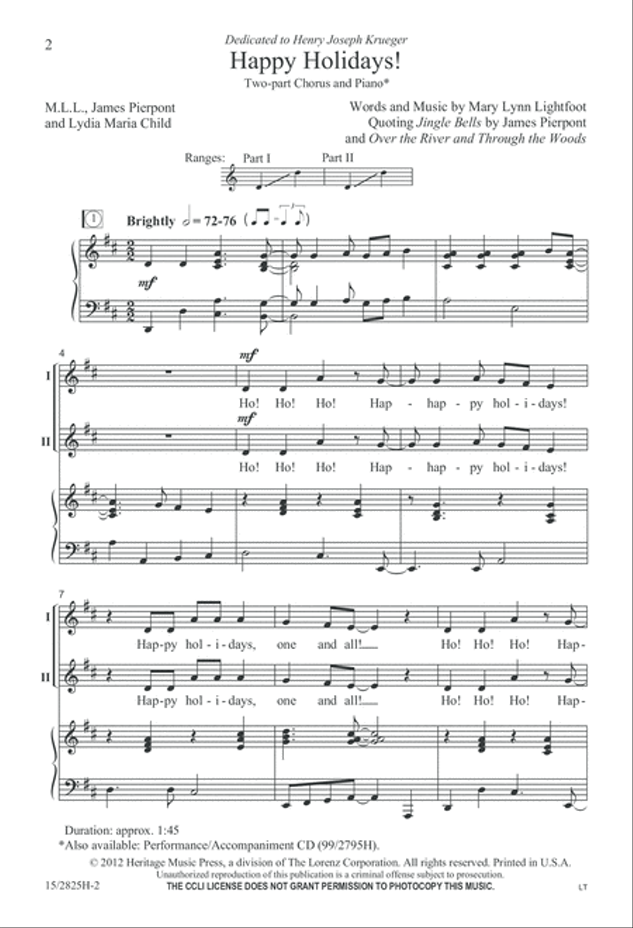 Happy Holidays! 2-Part scores gallery preview page 2
