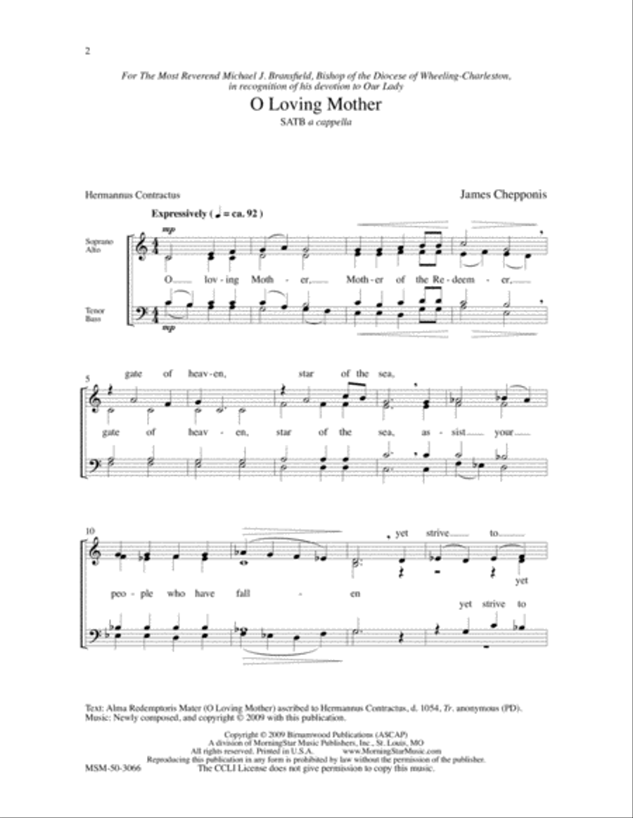 O Loving Mother O Loving Mother 4-Part scores gallery preview page 2
