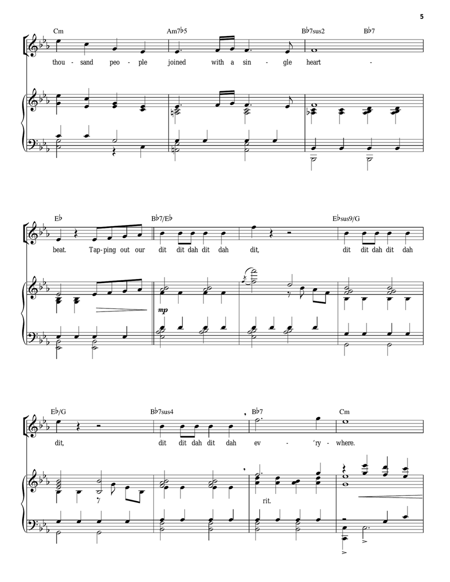 The Night Was Alive Piano, Vocal, Guitar scores gallery preview page 5