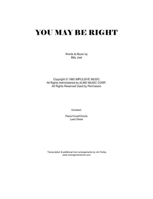 Book cover for You May Be Right