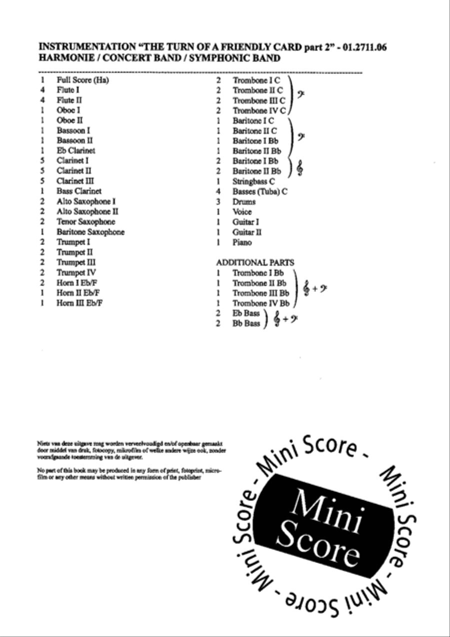 Turn of a Friendly Card II Concert Band scores gallery preview page 6