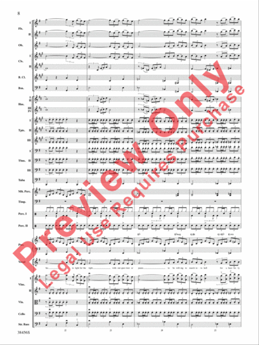 The Impossible Dream (from Man of La Mancha) Full Orchestra scores gallery preview page 9