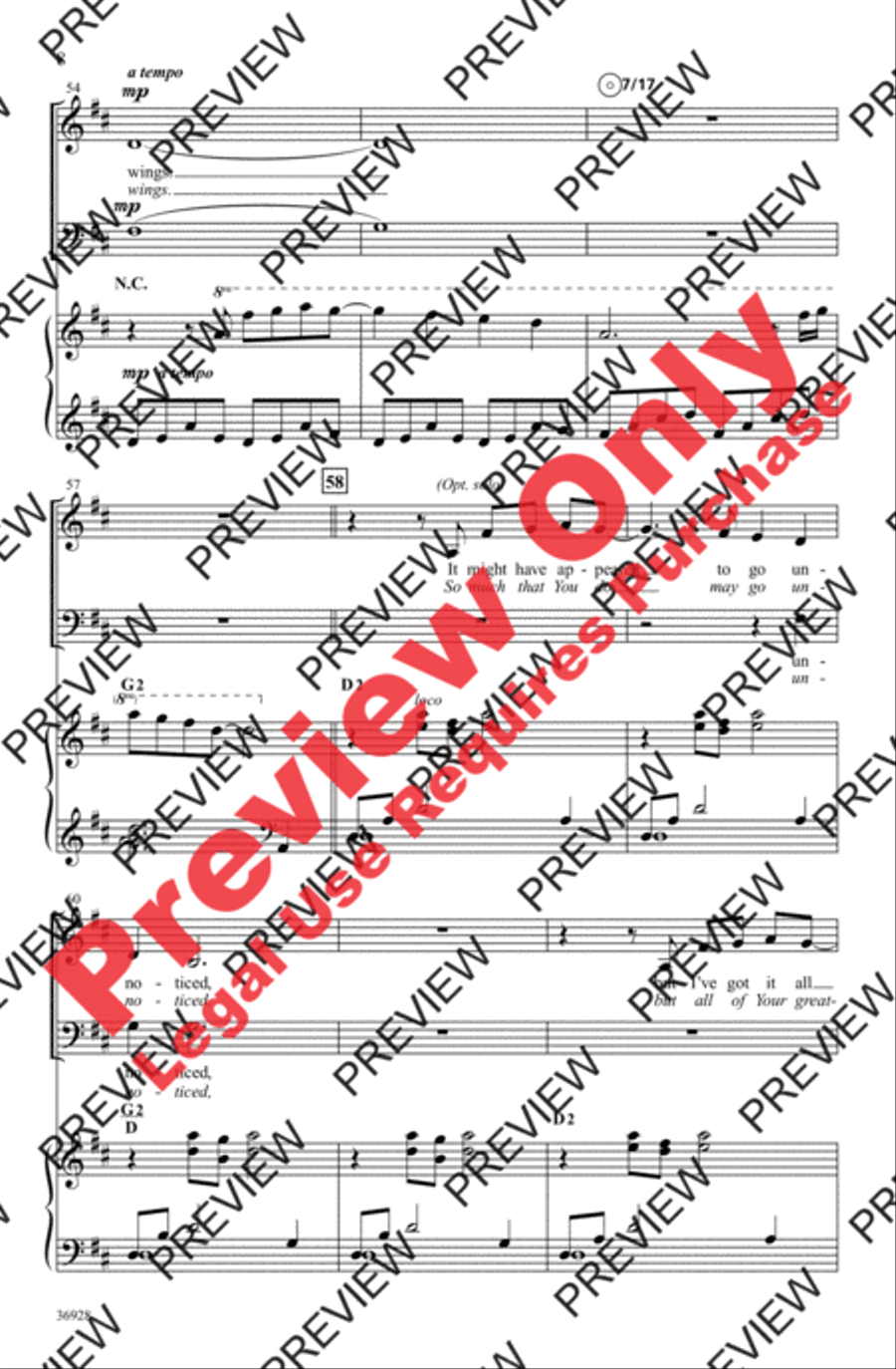 The Wind Beneath My Wings 3-Part scores gallery preview page 8