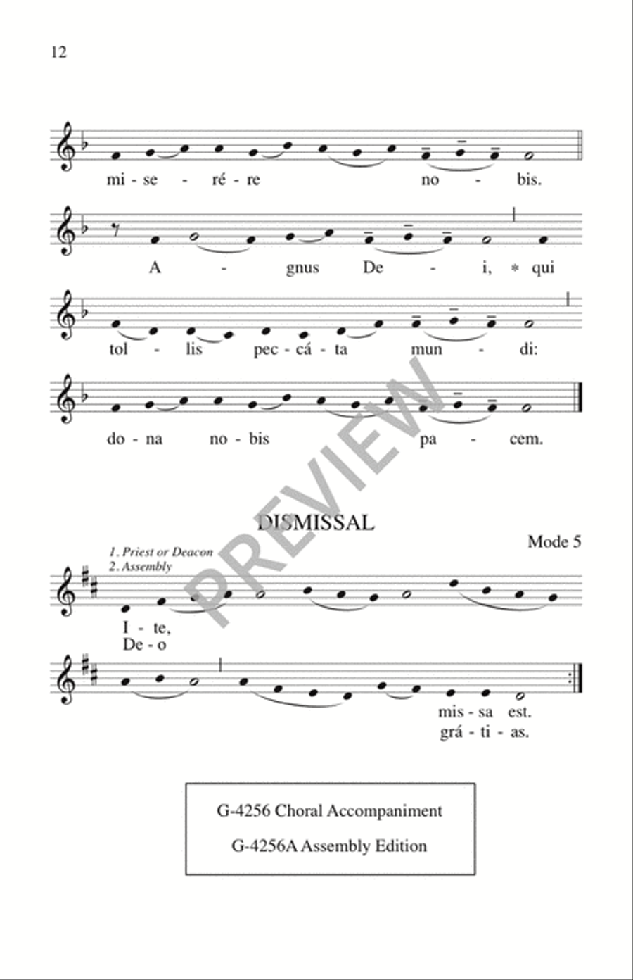 Missa de Angelis / Mass of the Angels - Assembly edition Unison Choir scores gallery preview page 13
